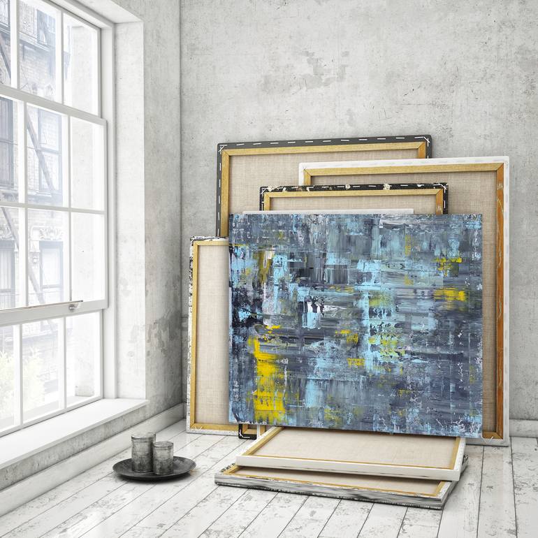 Original Abstract Expressionism Abstract Painting by Parscha Mirghawameddin