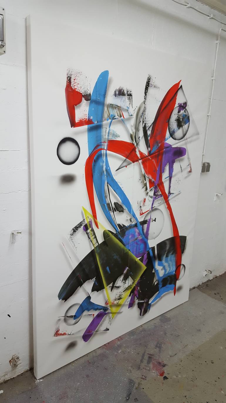 Original Abstract Expressionism Abstract Painting by Parscha Mirghawameddin