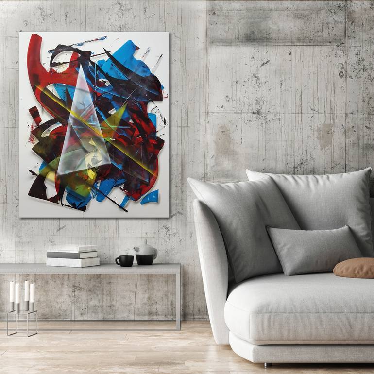 Original Abstract Expressionism Abstract Painting by Parscha Mirghawameddin