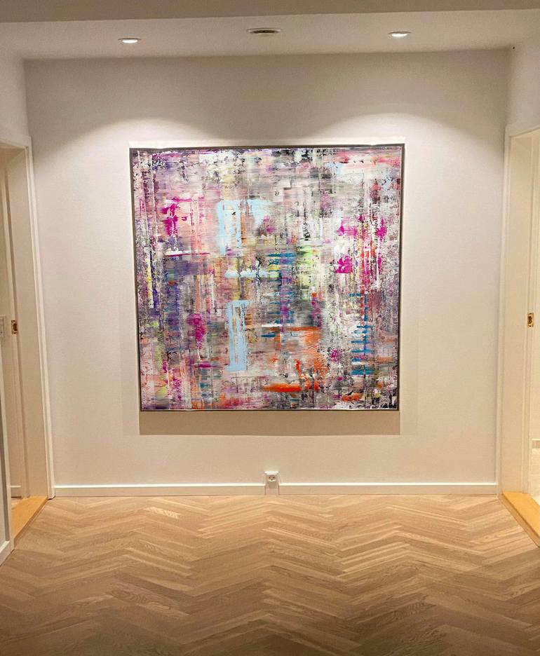 Original Abstract Expressionism Abstract Painting by Parscha Mirghawameddin