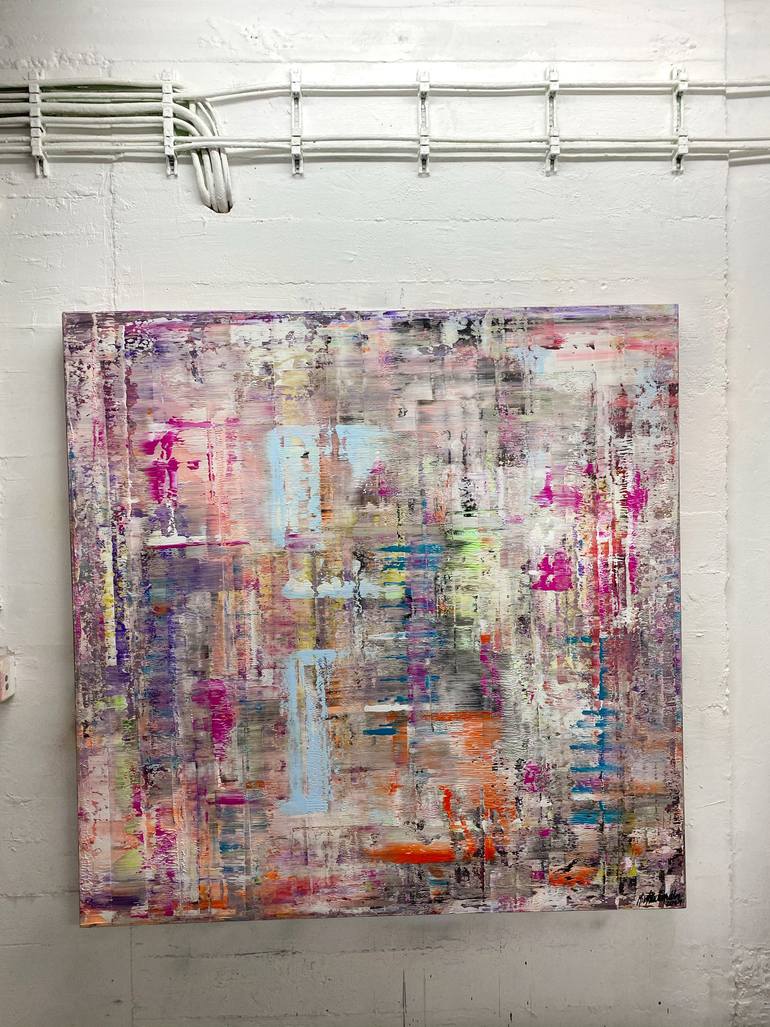 Original Abstract Expressionism Abstract Painting by Parscha Mirghawameddin