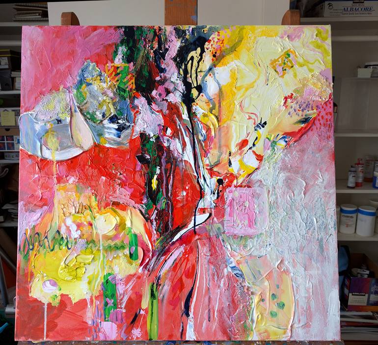 Original Abstract Painting by Annie Clavel