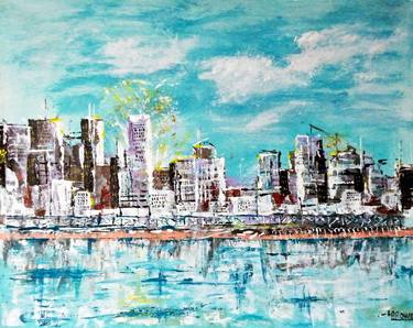 Original Impressionism Cities Paintings by Lesley Rowe