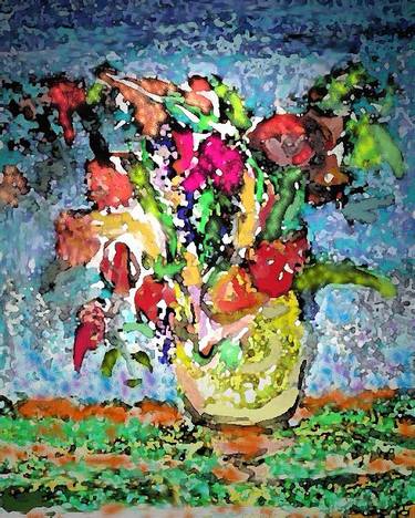 Print of Expressionism Still Life Mixed Media by barrie seddon