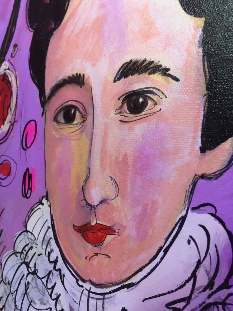 Original Pop Art Women Painting by Fiorentina Giannotta