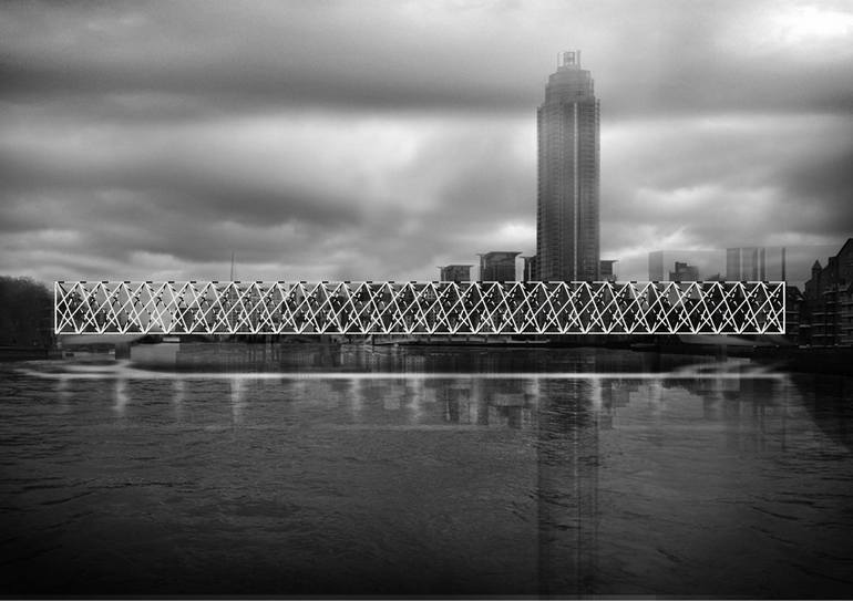 Nine Elms Bridge, Pimlico, Competition - A Late Entry or Not? - Print