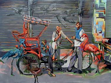 Original Realism People Paintings by Prithvi Kumar