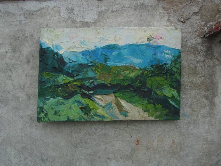 Original Abstract Landscape Painting by Prithvi Kumar