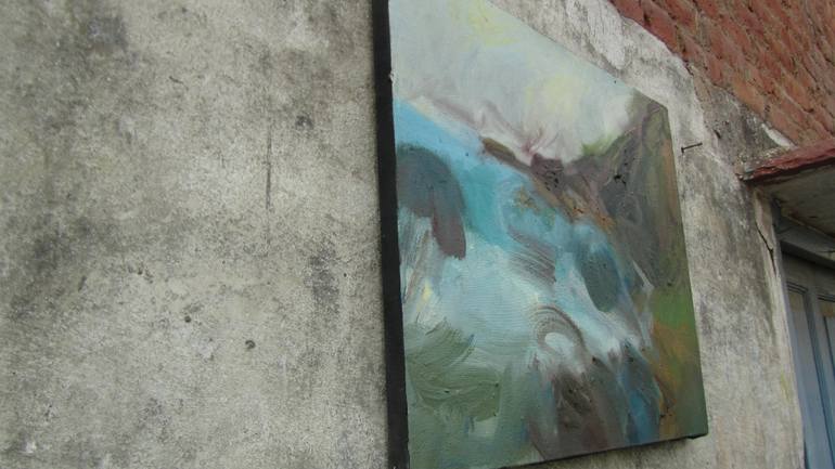 Original Abstract Beach Painting by Prithvi Kumar