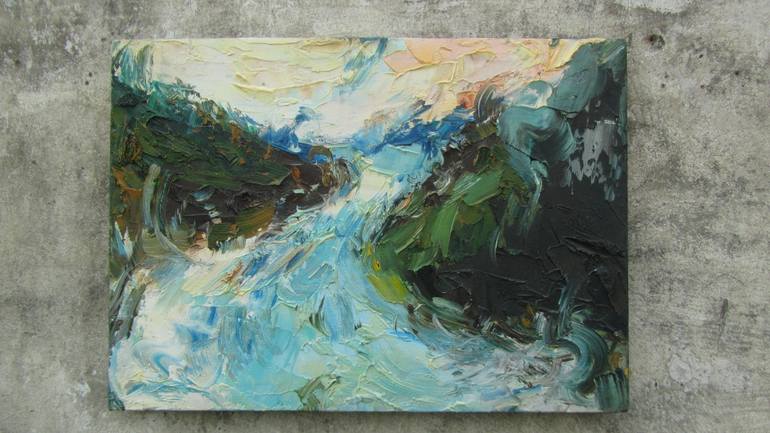Original Abstract Landscape Painting by Prithvi Kumar