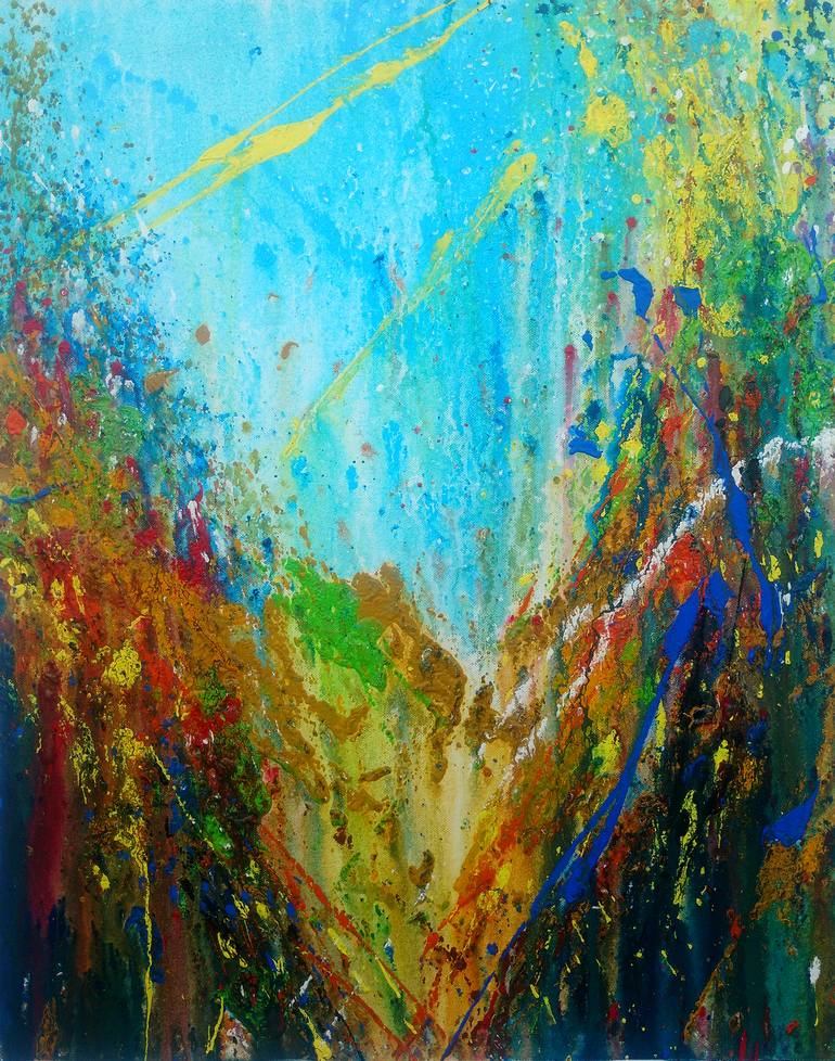 Original Abstract Expressionism Abstract Painting by Prithvi Kumar