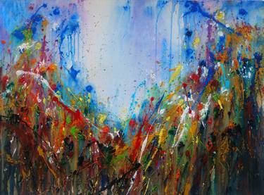 Original Abstract Floral Paintings by Prithvi Kumar