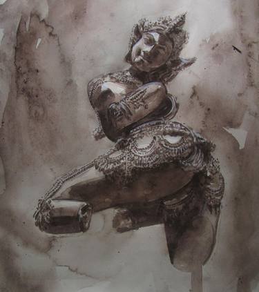 Original Figurative Classical mythology Paintings by Prithvi Kumar