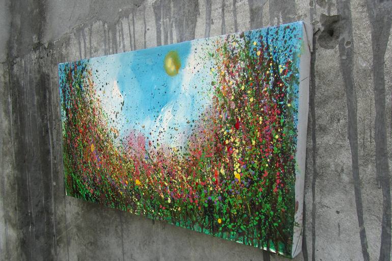 Original Abstract Floral Painting by Prithvi Kumar