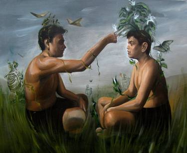 Original Surrealism Mortality Paintings by Prithvi Kumar