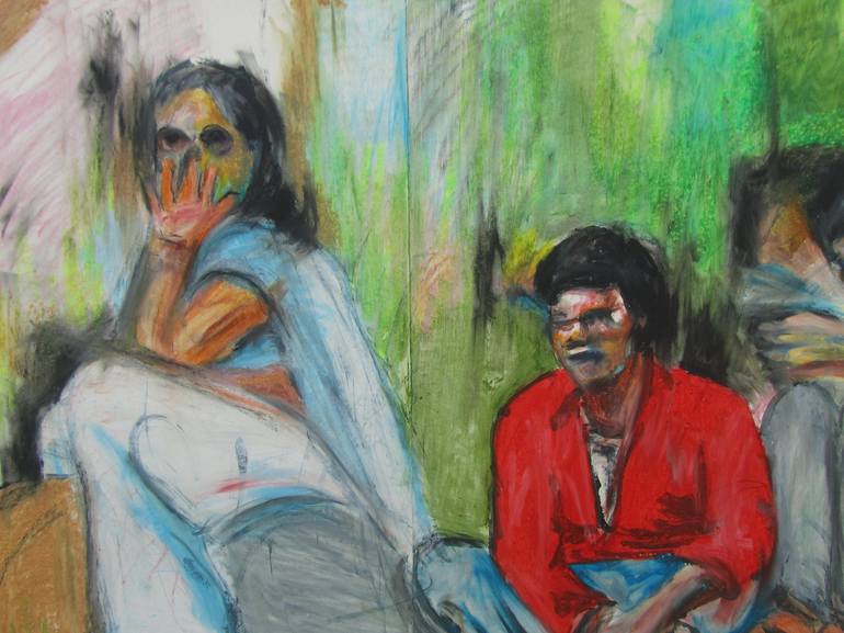 Original People Painting by Prithvi Kumar