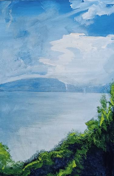 Print of Seascape Paintings by Prithvi Kumar