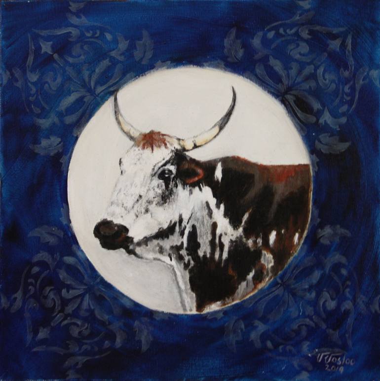 painting nguni cattle