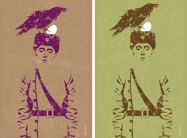 Soldier as a bird's nest - diptych thumb