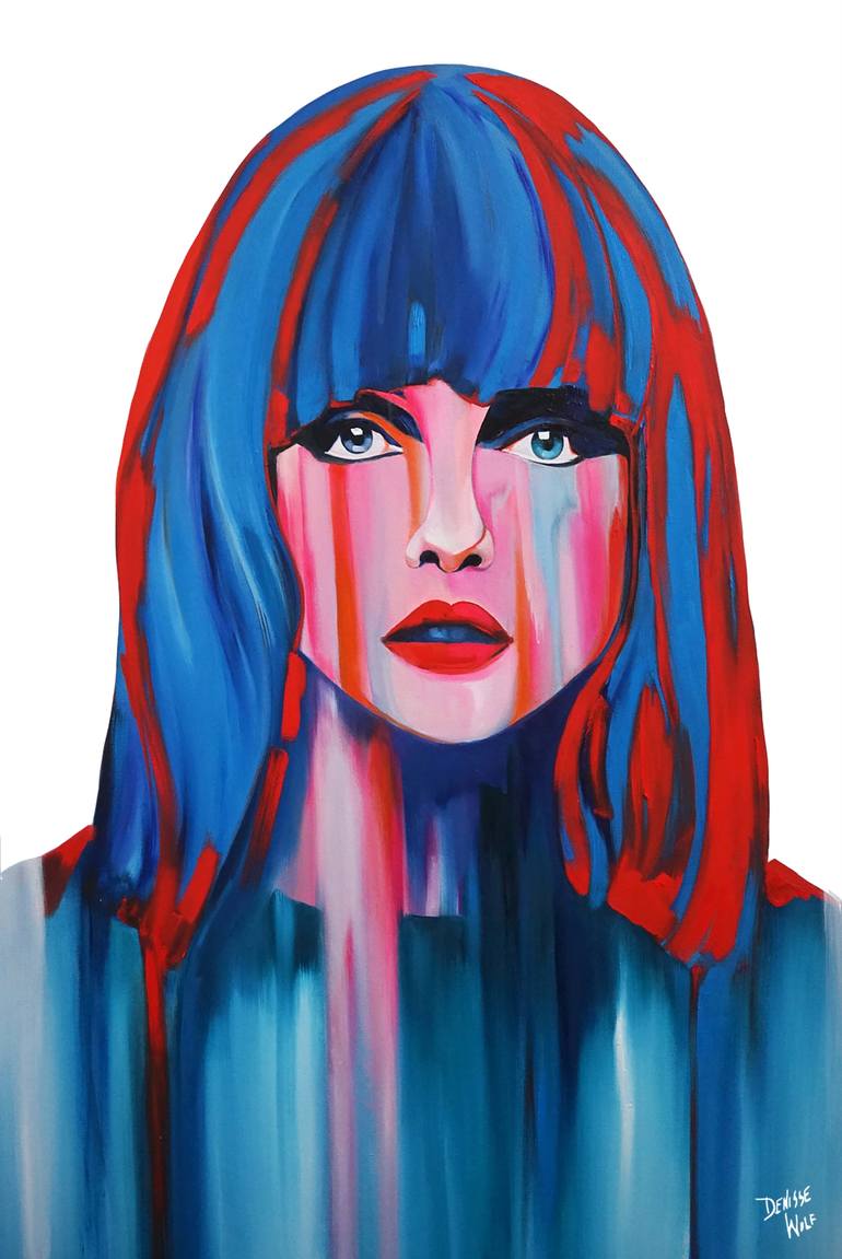 Original Abstract Pop Culture/Celebrity Painting by Denisse Wolf