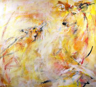 Original Abstract Expressionism Animal Painting by Kia Taegen