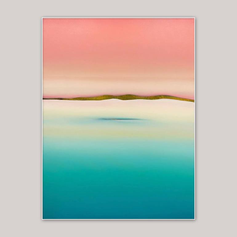 Original Minimalism Seascape Painting by Larissa Uvarova