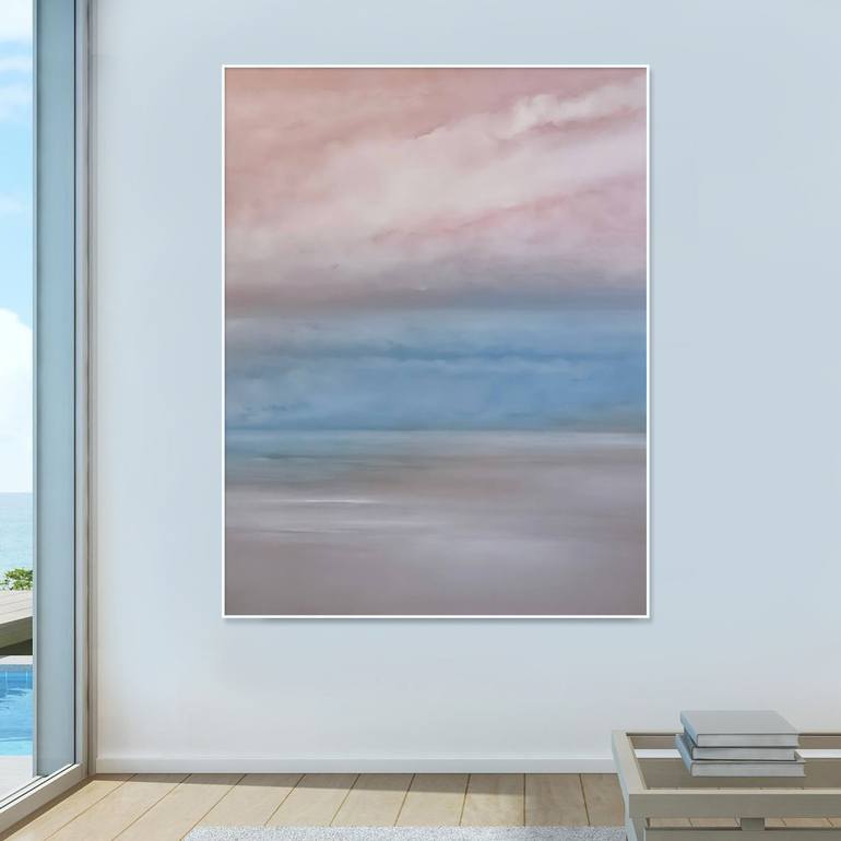 Print of Minimalism Seascape Paintings by Larissa Uvarova
