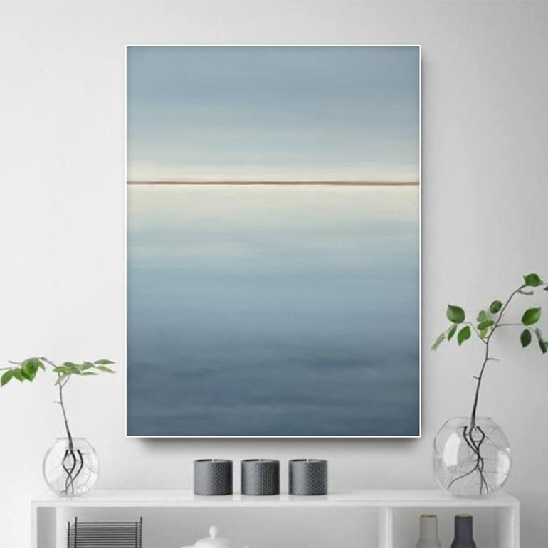 Original Minimalism Nature Painting by Larissa Uvarova