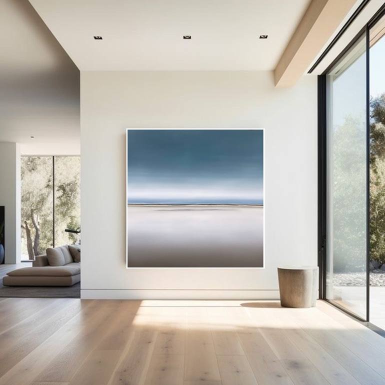 Original Abstract Seascape Painting by Larissa Uvarova