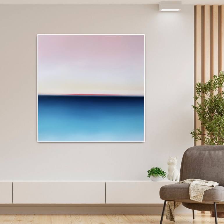 Original Abstract Seascape Painting by Larissa Uvarova