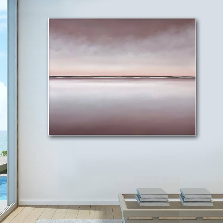 Original Abstract Seascape Painting by Larissa Uvarova