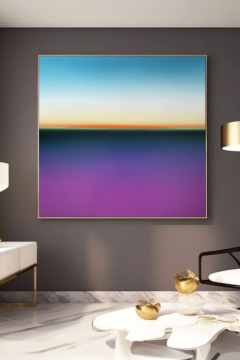 Original Abstract Seascape Painting by Larissa Uvarova
