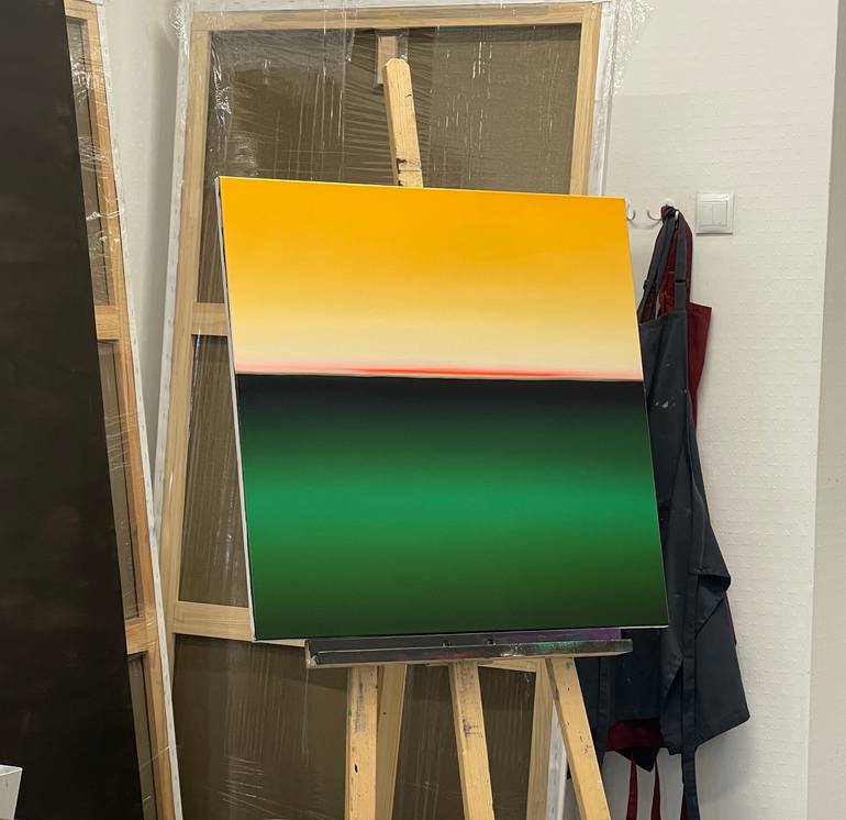 Original Abstract Seascape Painting by Larissa Uvarova