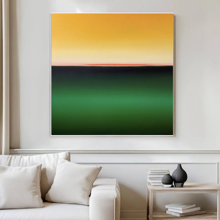 Original Abstract Seascape Painting by Larissa Uvarova