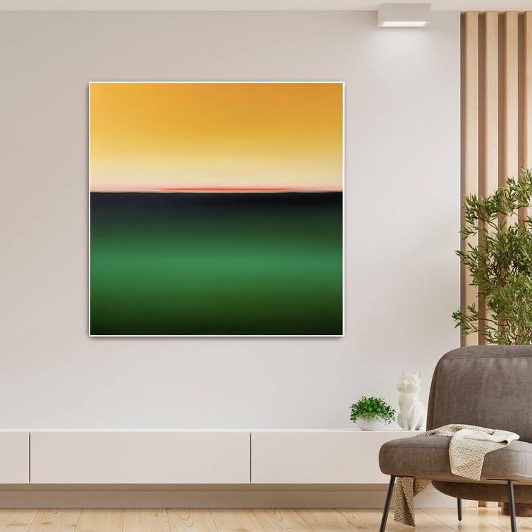 Original Abstract Seascape Painting by Larissa Uvarova