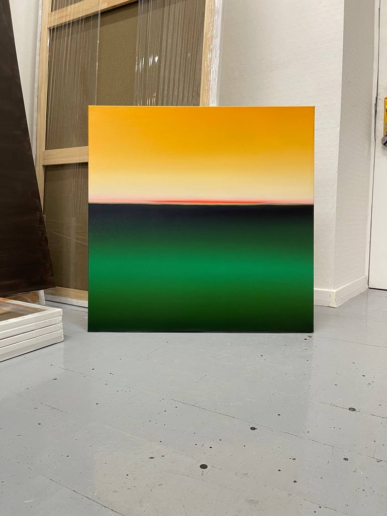 Original Abstract Seascape Painting by Larissa Uvarova