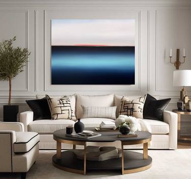 Print of Surrealism Seascape Paintings by Larissa Uvarova