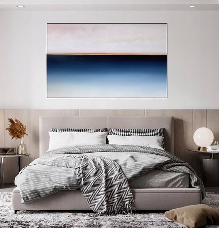 Original Abstract Seascape Painting by Larissa Uvarova