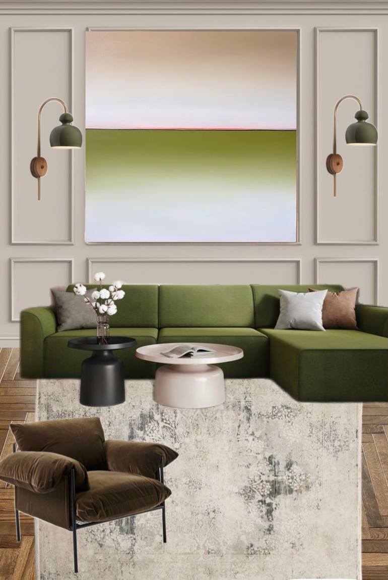 Original Abstract Seascape Painting by Larissa Uvarova