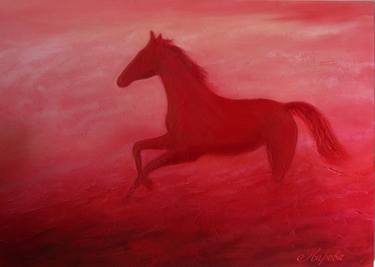 Original Fine Art Horse Paintings by Larissa Uvarova