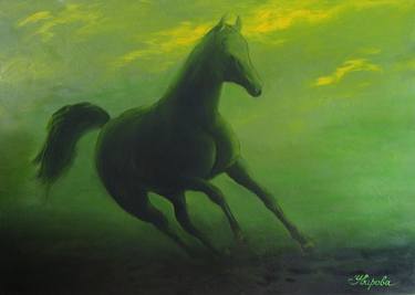 Print of Horse Paintings by Larissa Uvarova