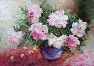 Print of Impressionism Floral Paintings by Larissa Uvarova