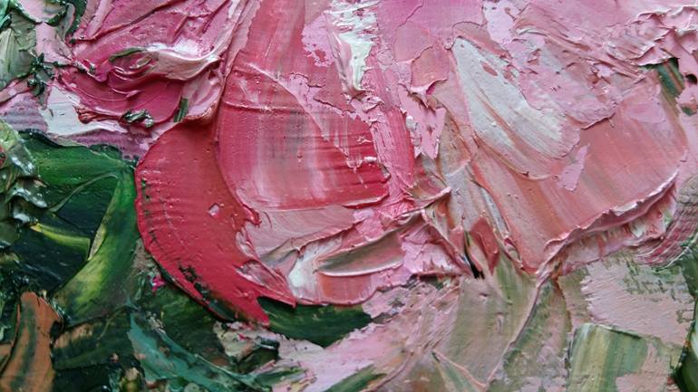 Original Abstract Floral Painting by Larissa Uvarova