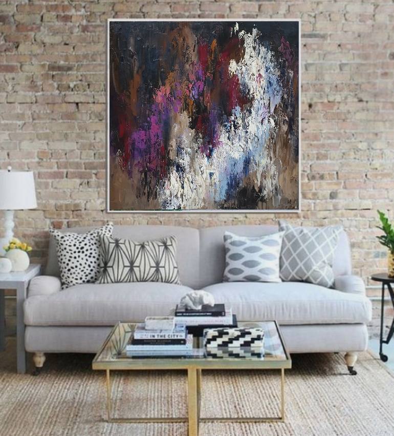 Original Abstract Expressionism Abstract Painting by Larissa Uvarova