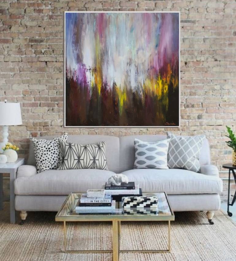 Original Abstract Expressionism Abstract Painting by Larissa Uvarova