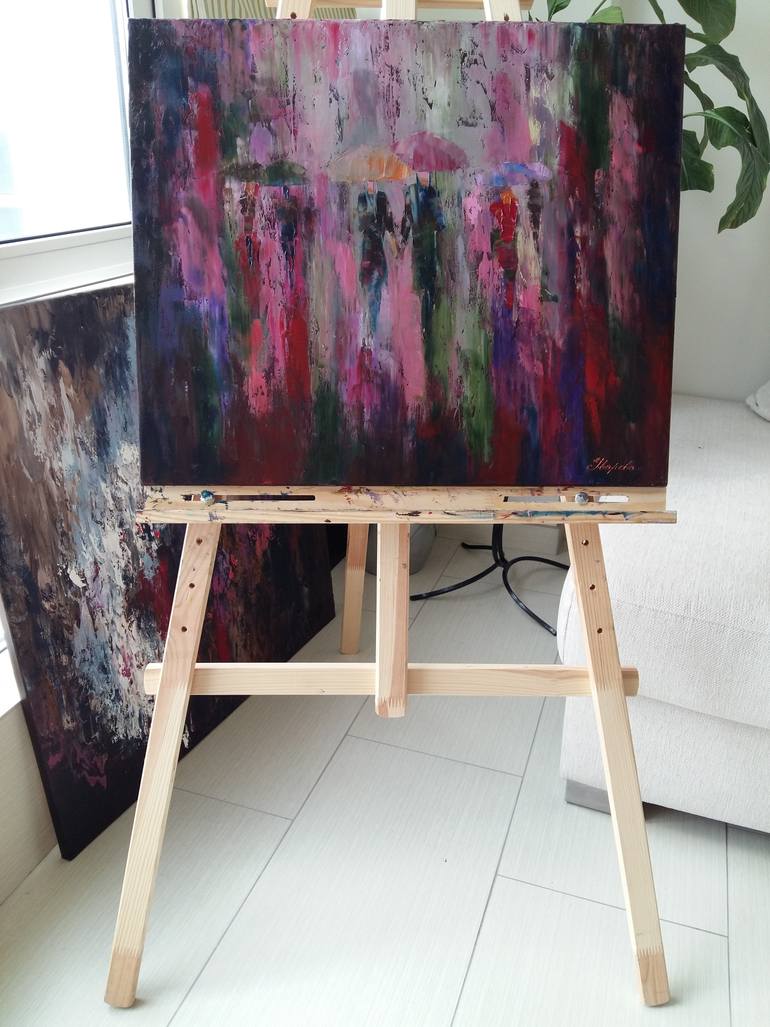 Original Abstract Expressionism Abstract Painting by Larissa Uvarova
