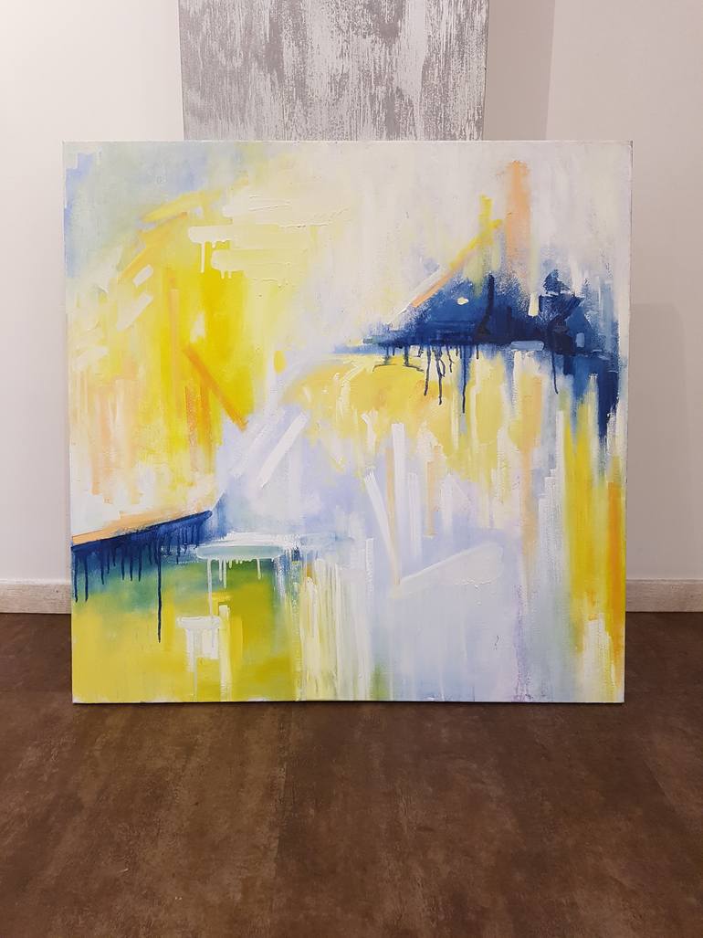 Original Abstract Expressionism Abstract Painting by Larissa Uvarova