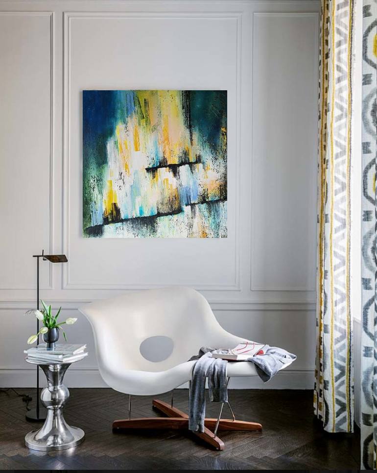 Original Abstract Love Painting by Larissa Uvarova