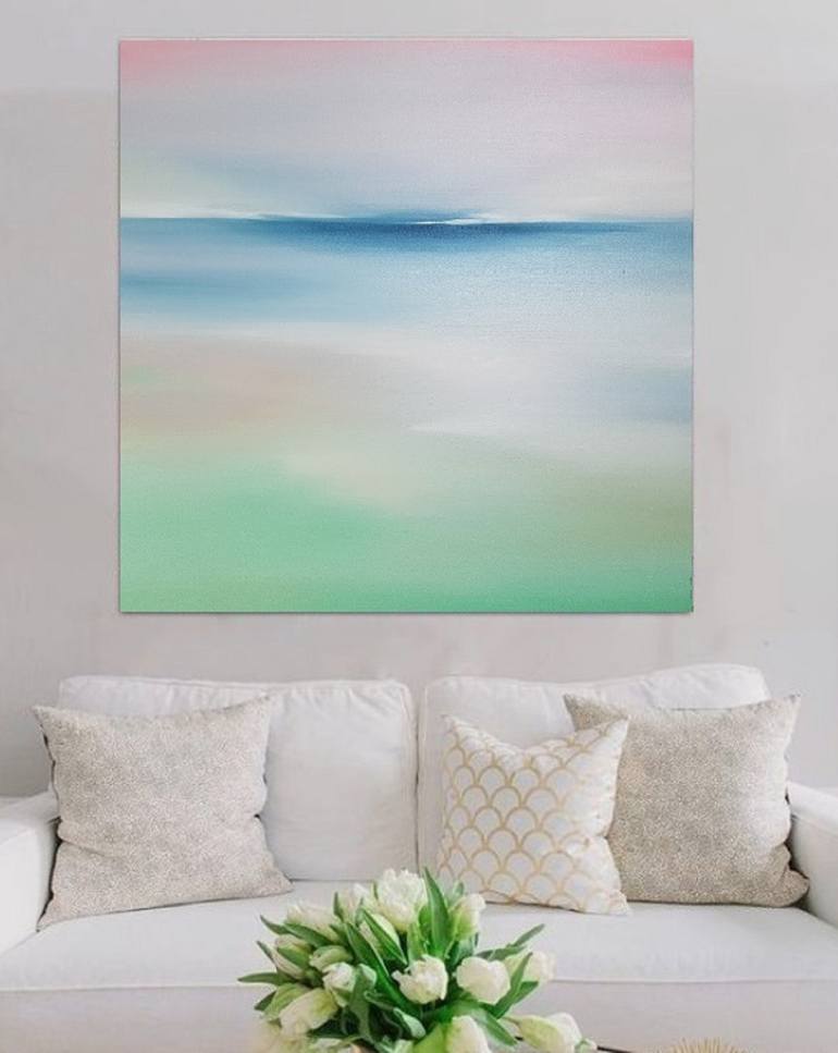 Original Abstract Seascape Painting by Larissa Uvarova