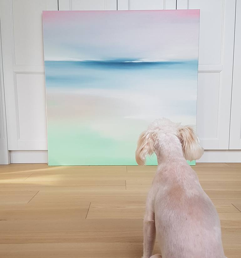 Original Abstract Seascape Painting by Larissa Uvarova